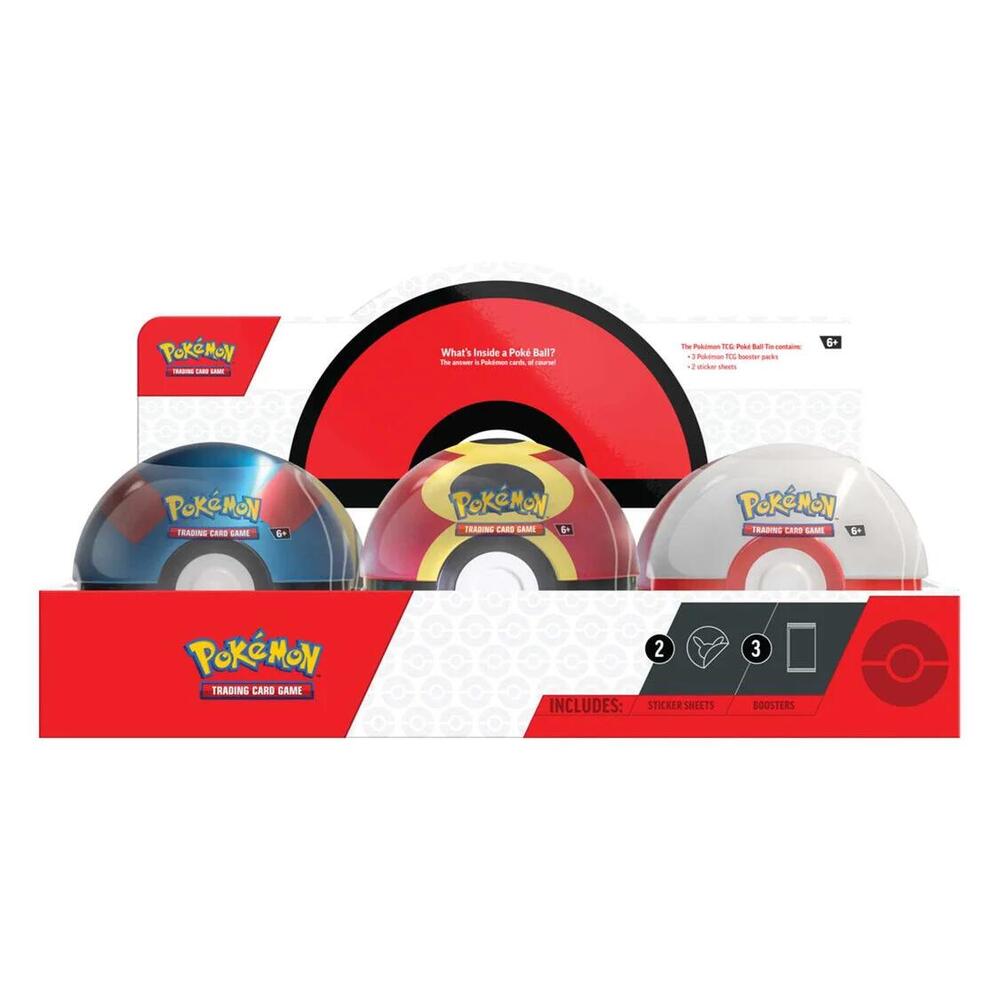 Pokemon Pokeball Tin 2025 Display - 6 Pokeballs Included DEC 5th Release preorder