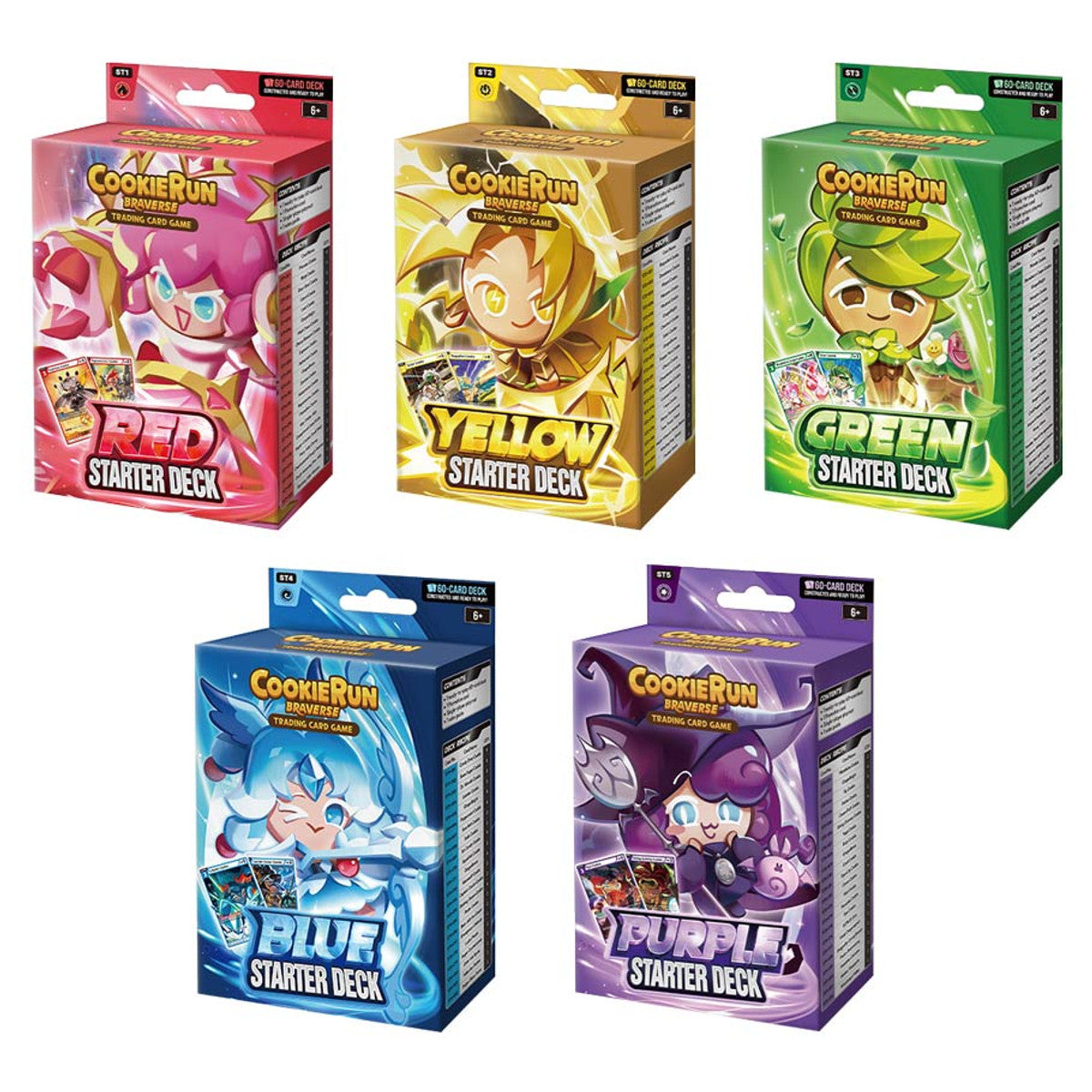 CookieRun Braverse Trading Card Game Starter Deck Set of 5